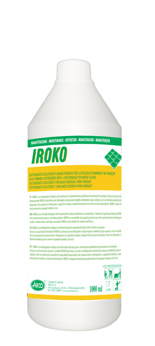 Iroko Detergente Ecologico prof. per Pavimenti e Parquet lt.1