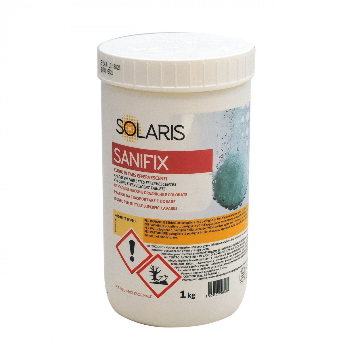 Sanifix pastiglie sanificanti di cloro da 3,25gr per qualsiasi tipo di  superficie KG.1